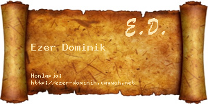 Ezer Dominik névjegykártya