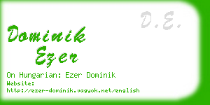 dominik ezer business card